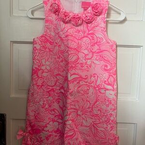 Girls size 10, Lilly Pulitzer pink and white shift dress